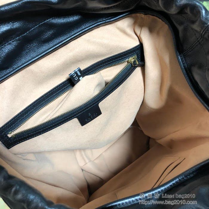 GUCCI古馳雙肩包 新款 專櫃品質 526908 進口牛皮 男款雙肩包 古奇背包 黑色  ydgq3376